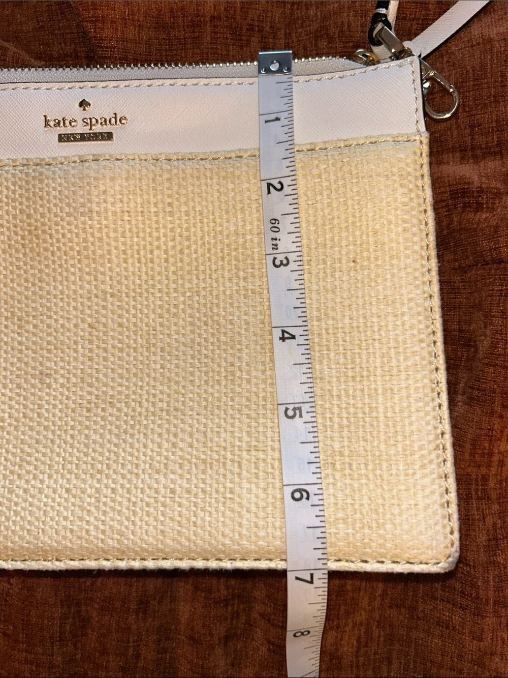 kate spade White and Natural Raffia Convertible Crossbody - Picture 8 of 12